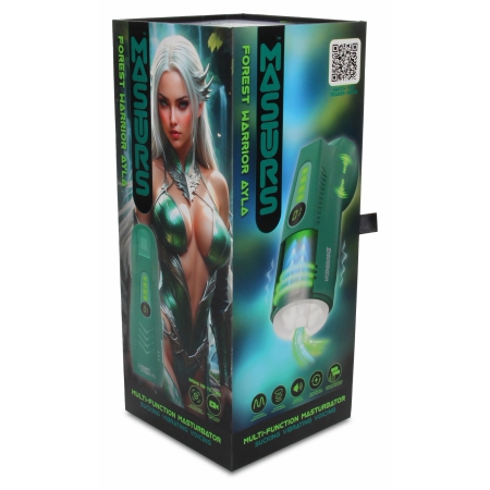Ayla Masturbator Automat Reîncărcabil cu Sucțiune și Vibrații Verde