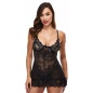 Babydoll Baci Mini Lace Negru S-M