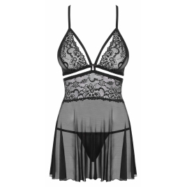 Babydoll Obsessive 838-BAB Negru 2XL