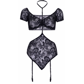 Body Leg Avenue Bandeau Top Negru M-L