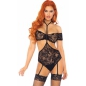 Body Leg Avenue Bandeau Top Negru M-L