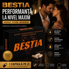 Bestia – 4 Capsule Naturale Pentru Potență, Vitalitate