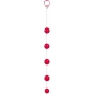 Bile Anale Clear Beads Large Roșu