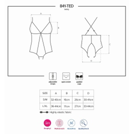 Body Obsessive 841-TED Negru S-M