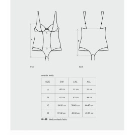 Body Obsessive Dantelă Negru L-XL