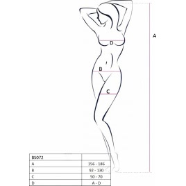 Catsuit Passion BS072 Negru S-L