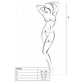 Catsuit Passion BS075 Negru S-L