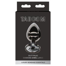Anal Plug With Diamond Jewel L Negru