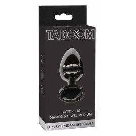 Anal Plug With Diamond Jewel M Negru