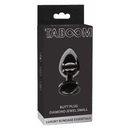 Anal Plug with Diamond Jewel Small Negru