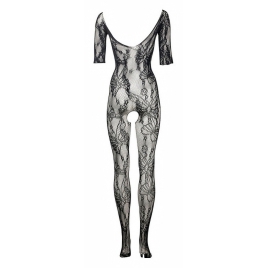 Catsuit Le Désir Lace Sleeved Negru S-L