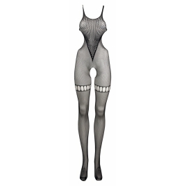 Catsuit Le Desir Net High Neck Negru S-L