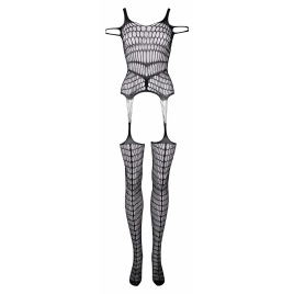 Catsuit Le Desir Shredded Negru S-L