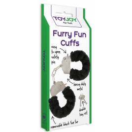 Set Limited Edition Lovers Fantasy Negru + Cătușe Furry Fun Cuffs Negru