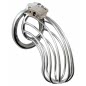 Cușca Chastity With Padlock Argintiu