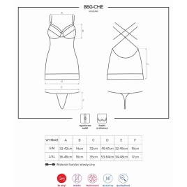 Chemise Obsessive 860-CHE Negru S-M