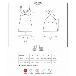 Chemise Obsessive 860-CHE Roșu L-XL