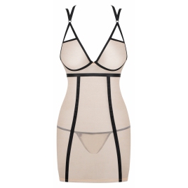 Chemise Obsessive Nudelia Noir Bej L-XL