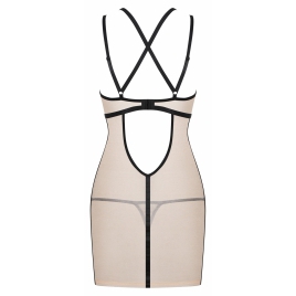 Chemise Obsessive Nudelia Noir Bej L-XL