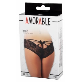 Chilot Amorable Ariella Brief Negru S-L