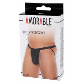 Chilot Amorable Transparent Jockstrap Negru S-L