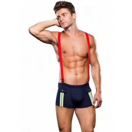 Chilot Fireman Trunk Suspenders Negru M-L DDS