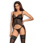 Corset Cu Snur Obsessive Contica Negru S-M