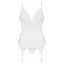 Corset Alb Elegant Obsessive 810-COR L-XL