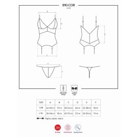 Corset Alb Elegant Obsessive 810-COR L-XL