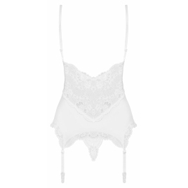 Corset Alb Elegant Obsessive 810-COR L-XL