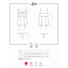 Corset Cu Portjartier Obsessive Lovica Roșu L-XL