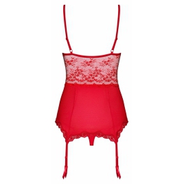 Corset Cu Portjartier Obsessive Lovica Roșu L-XL