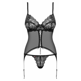 Corset Cu Șnur Obsessive Contica Negru S-M
