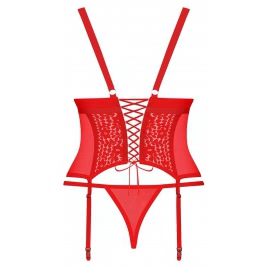 Corset Obsessive Blossmina Roșu 4XL-5XL