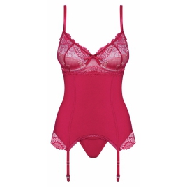 Corset Roșu Obsessive Rosalyne S-M