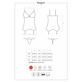 Corset Roșu Obsessive Rosalyne S-M