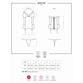 Corset Obsessive 838-COR Roșu S-M