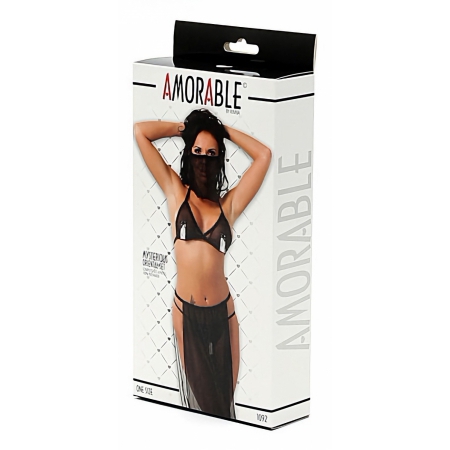 Costum Dansatoare Buric Amorable Negru S-L