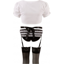 Costum Emmalyn Menajeră Cottelli Collection Negru XL