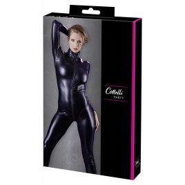 Costum Latex Cottelli Collection Jumpsuit Negru L