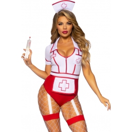 Costum Leg Avenue Nurse Feelgood Roșu L