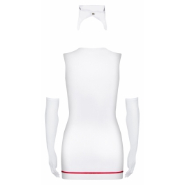Costum Obsessive Emergency Dress Cu Stetoscop Alb S-M
