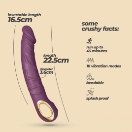 Crushious Magnus Viola Vibrator Realist Reîncărcabil Mov