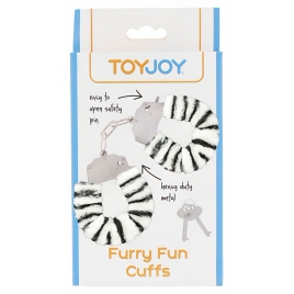 Cătușe Furry Fun Zebra Plush Alb