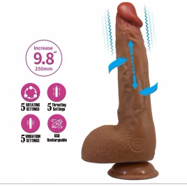 Vibrator Realist Wilks de 25 cm cu Vibrații și Ventuză