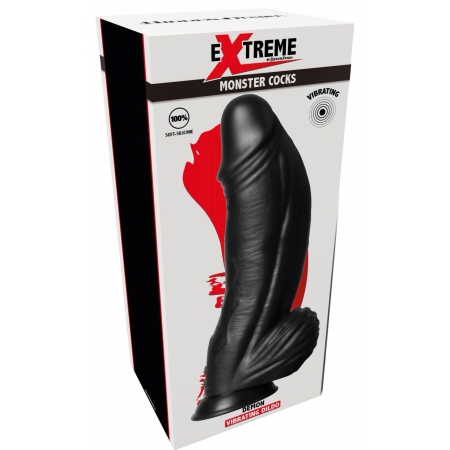 Demon Monster Vibrant Negru — 9 Moduri, 27cm