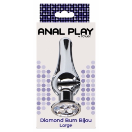 Plug Anal Diamond Bijou Large Argintiu