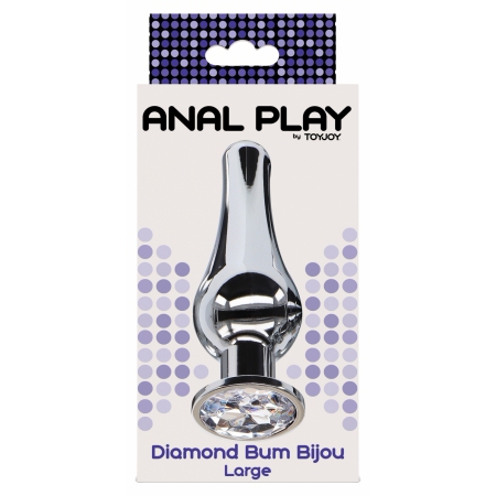 Plug Anal Diamond Bijou Large Argintiu