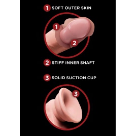 Dildo 3D Cu Testicule 24cm