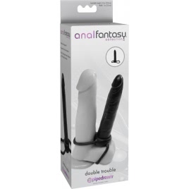 Dildo Anal Double Trouble 15cm Negru